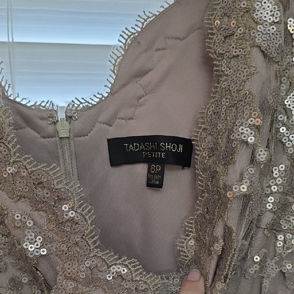Tadashi Shoji Gold Sequin Dress